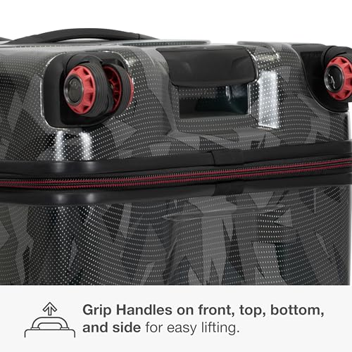 Traveler's Choice Maxporter II Polycarbonate Hardside Trunk with Spinner Wheels, Gray Camo, 31-Inch Large Trunk