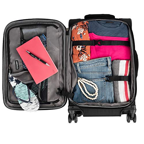 Travelpro Tourlite Softside 3-Piece Set, Expandable Luggage, 4 Spinner Wheels, Lightweight Suitcase, 21" Carry-On, 29 Check Large, Black