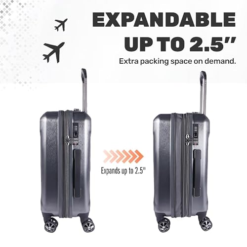 Harley-Davidson 26 in. Touring Hard Sided Expandable Wheeling Luggage, Graphite