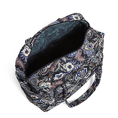 Vera Bradley Women's, Cotton Utility Travel Bag, Java Navy Camo - Recycled Cotton, One Size