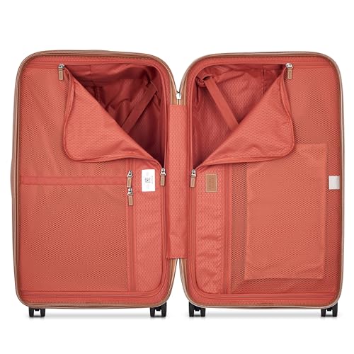 DELSEY PARIS Chatelet Air 2.0 Checked Luggage Trunk 26 Inch, Hardside Polycarbonate Suitcase, Dual-Density Spinner Wheels, TSA Lock, Navy Blue