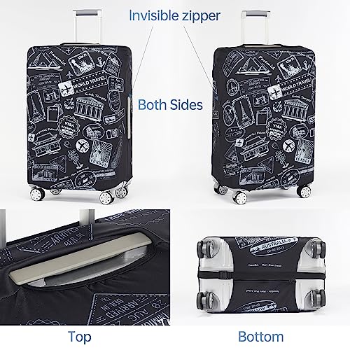 TRAVELKIN more than travel Luggage Covers For Suitcase Tsa Approved,Suitcase Cover Protector Fit 18-32 Inch Luggage