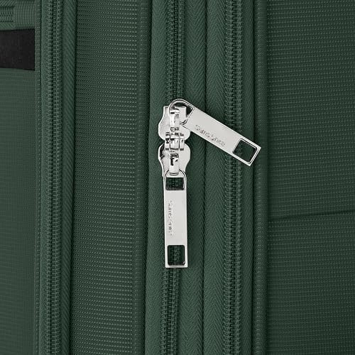 Samsonite 2-PC Soft-Sided 21/29” (Carry-On & Large Checked), Lightweight Expandable Element Luggage Set with 2 Front & 1 Side Pocket, Four Spinner Wheels, Adjustable Handle, Durable- Bistro Green