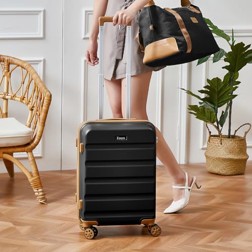 Eeeza Luggage Sets 3 Piece,Suitcases with Wheels,Carry On Luggage Set,ABS Hard Case Luggage with TSA Lock Spinner Wheels(3 Piece Sets,Blue(20"/DB/TB))