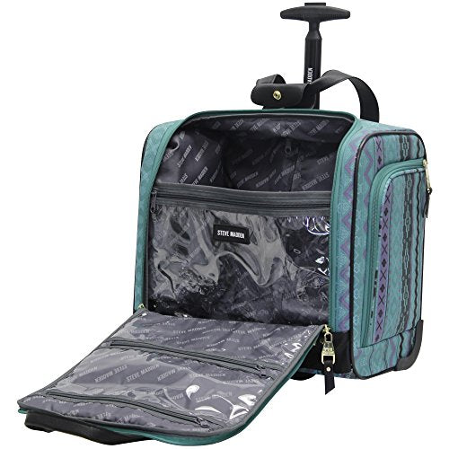 Steve Madden Designer Luggage Collection - 3 Piece Softside Expandable Lightweight Spinner Suitcase Set - Travel Set Includes an Under Seat Bag, 20-Inch Carry on and 28-Inch Checked Suitcase, Legends