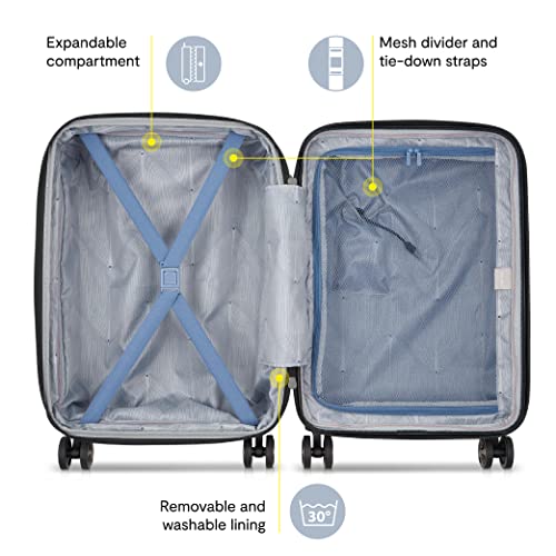 DELSEY PARIS Cruise 3.0 Hardside Expandable Luggage with Spinner Wheels, Deep Sea Navy, Carry on 20 Inch