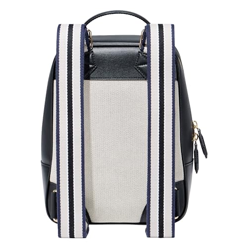 Paravel Cabana Backpack | Made with Recycled Canvas Material & Vegan Leather | Fashionable Daily Use Backpack | Domino Black