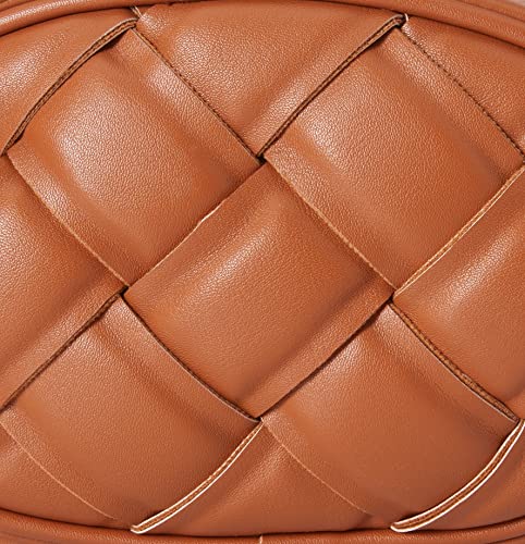 Steve Madden Basket Weave Belt Bag, Cognac, M