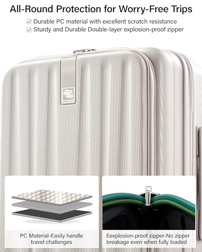 Hanke Top Opening Carry-On - Expandable 16 Inch Airline Approved Spinner