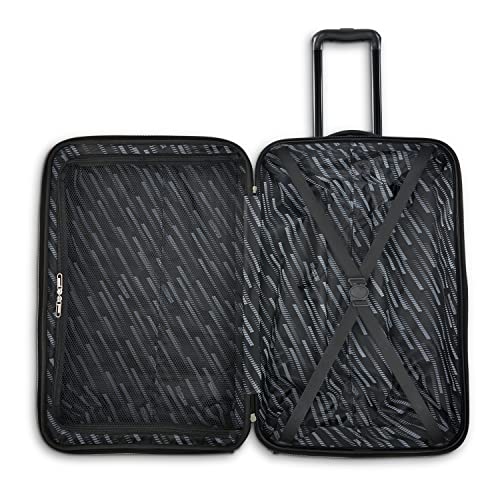 American Tourister Groove Hardside Luggage with Spinner Wheels, Black, 3-Piece Set (Carry On, Medium, Large)
