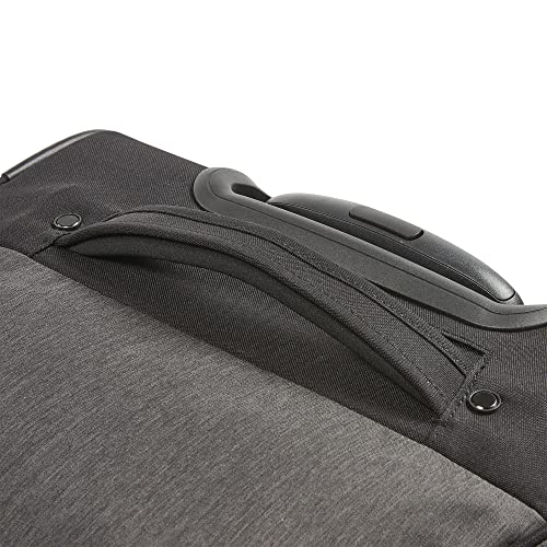 High Sierra Forester 28 Inch Roomy Water Resisting Wheeled Duffel w/Padded Grab Handles, Interior Cross Straps, & Easy to Clean Interior, Black Heather