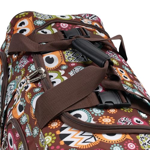 Rockland 22" Polyester Rolling Duffel Bag, Owl