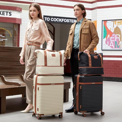 Joyway Luggage 3 Piece Luggage Sets Hardside Expandable Carry On Suitcase Set with Spinner Wheel, Lightweight Rolling Suitcase with TSA Lock