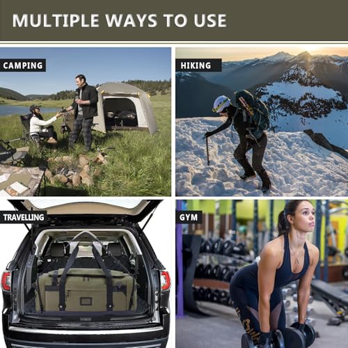 Large Duffle Bag for Travel - Men & Women, Foldable Gym Duffle Backpack, Heavy Duty Tactical Military Canvas Duffel Bags, Extra Big Carry On with Shoe Pockets, Waterproof (80L/103L)