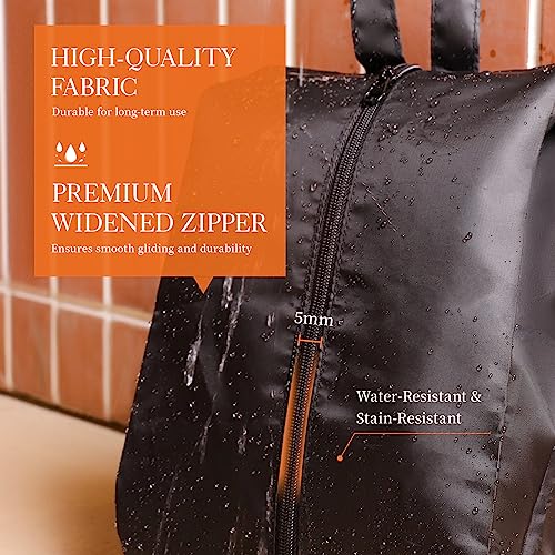 HOTOR Packing Cubes for Suitcases - 6 Pieces, Light Packing Cubes for Travel, Premium Suitcase Organizer Bags Set, Space-Saving Luggage Organizers, Travel Accessories and Essentials, Black