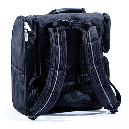 Zuca Makeup Artist Backpack with 2 Vinyl Removable Pouches, 4 Internal Pouches, Thermal Pocket, Mesh Pocket and Straps - Graftobian Professional
