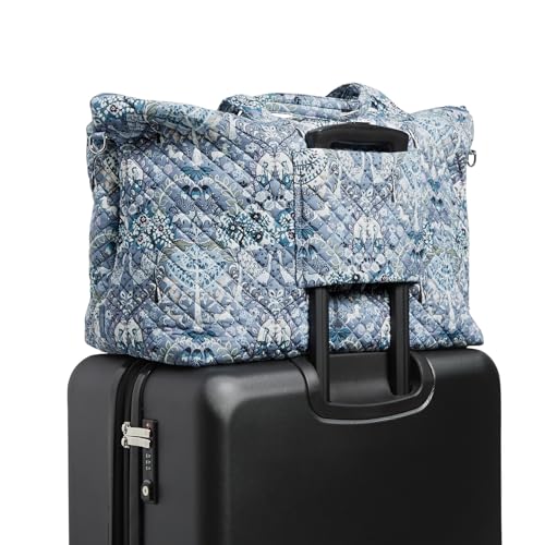Cotton Overnight Travel Tote Travel Bag, Enchantment Blue
