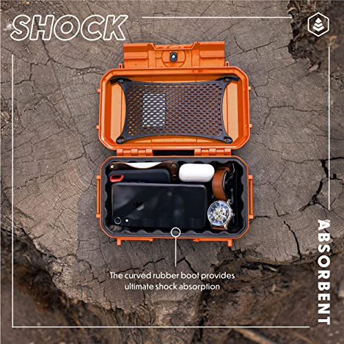Evergreen 56 Dry Box - EDC Tough Protective Case USA Made for Organization of Cameras, Phones, Camping, Fishing, Hiking, Water Sports (Black, TOPO)