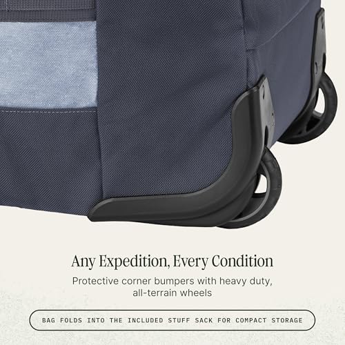 Eagle Creek Cargo Hauler Wheeled Duffel - Durable Duffel Bag for Travel - Easy Access Compartment - Deployable Backpack Straps - Lockable Zipper Opening - Glacier Blue - 130L