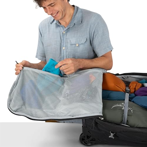 Osprey Farpoint Fairview 65L Wheeled Travel Pack - Rolling Backpack Travel Bag - Luggage with Wheels, Black