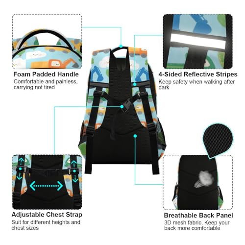 miaozhen Cute Cartoon Colorful Truck carry on backpacks for kids with large bookbags for teen para bebes varon mochila para ni?os