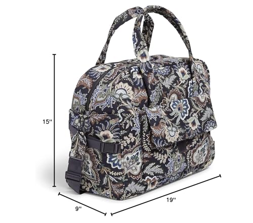 Vera Bradley Women's, Cotton Utility Travel Bag, Java Navy Camo - Recycled Cotton, One Size