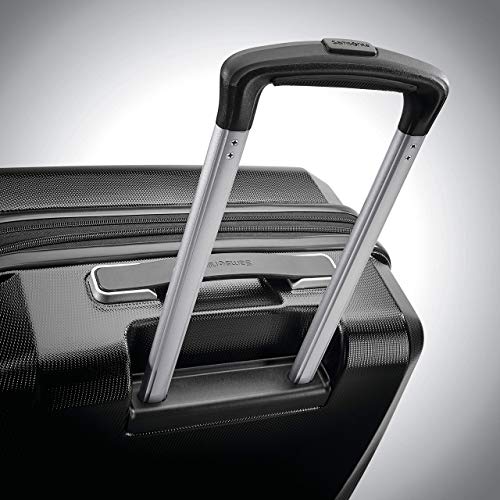 Samsonite Winfield 3 DLX Hardside Expandable Luggage with Spinners, Black, Checked-Medium 25-Inch