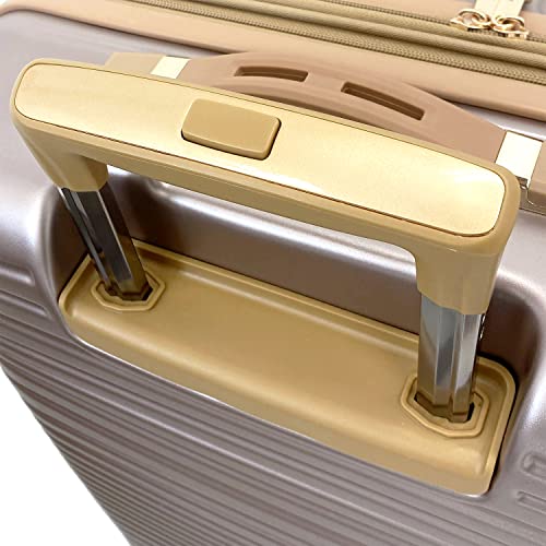 London Fog Chelsea 25" Expandable Spinner Rose Gold w/Sand