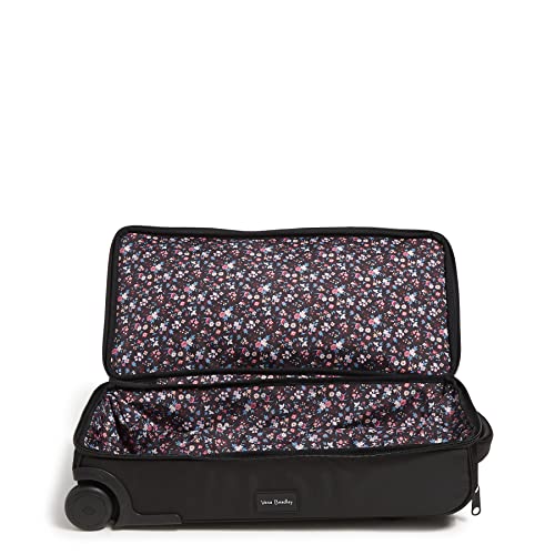 Vera Bradley Women's Recycled Ripstop Foldable Rolling Duffel Bag, Black, One Size
