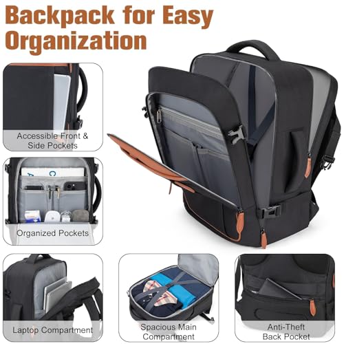 Velaybor 3 Piece Luggage Set with Travel Backpack, 20” PC Hardside Suitcase with Spinner Wheels, Flight Approved Carry On Luggage with YKK Zippers & TSA Lock
