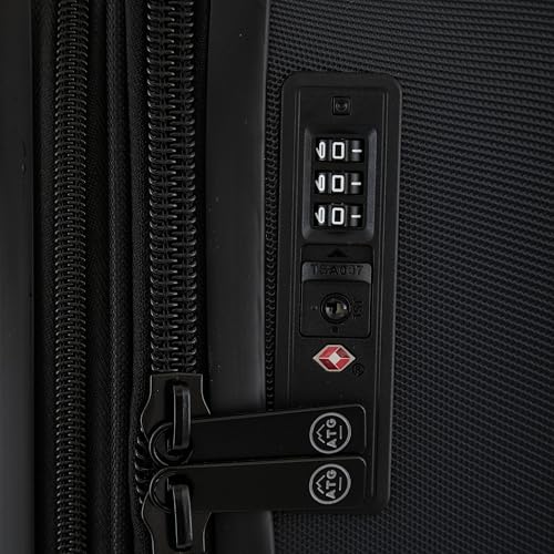 Wrangler ATG Trailway Expandable Hardside Luggage, Jet Black, 22" Carry-On