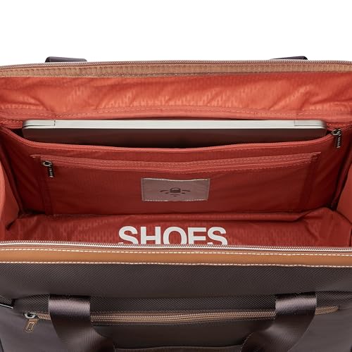 DELSEY PARIS Chatelet 2.0 - Small Weekender - Travel Duffle Bag - Carry On Duffle bag with Laptop Compartment and Shoes Pocket – Lightweight Travel Bag, Chocolate Brown