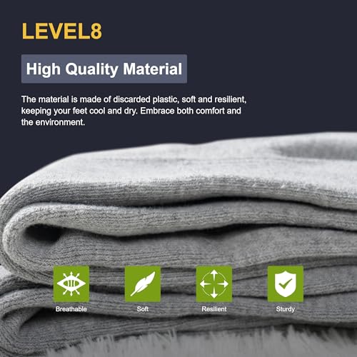 LEVEL8 Zipperless Carry On Luggage with Mens Work Crew Socks