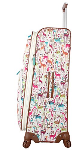 Lily Bloom Design Pattern 28" Luggage Softside Expandable With Double Spinner Wheels, Large Lightweight Suitcase Checked Bag For Women