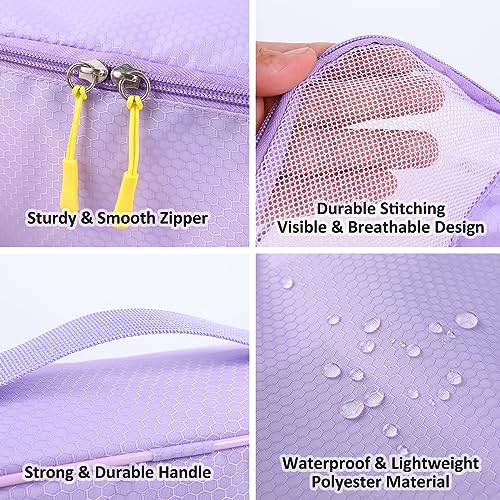 COVAX Packing Cubes for Suitcases, 5 Set Travel Luggage Organizer Bags and Storage Packing Cubes for Women Men, Purple