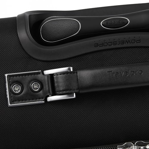 Travelpro Platinum Elite Softside Expandable Carry on Luggage, 8 Wheel Spinner Suitcase, USB Port, Men and Women, International, Shadow Black, Carry On 19-Inch
