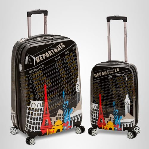 Rockland Departure Hardside 2 Piece Spinner Wheel Luggage, (20"/28"), Departure
