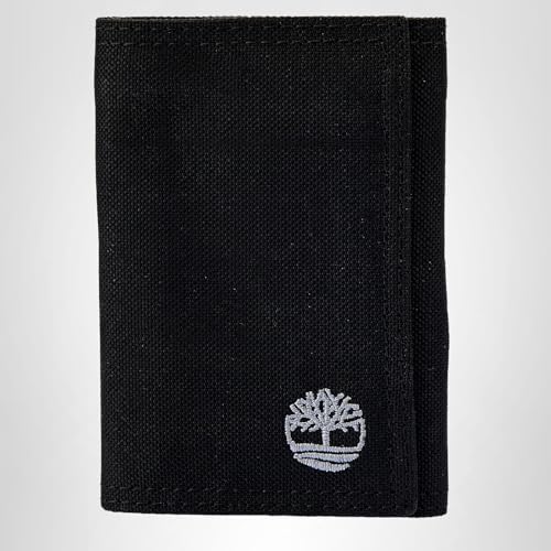Timberland Men's Trifold Nylon Wallet, Black, One Size