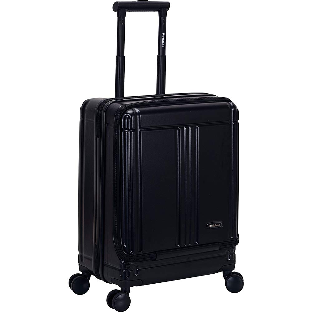 Rockland Tokyo Hardside Laptop Carry-On Spinner Luggage, Black, Carry-On 19-Inch (F2411-BLACK)