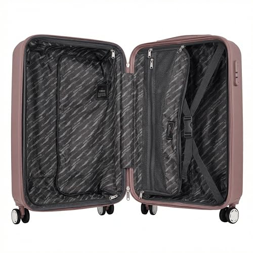 Gabbiano Royal Hard Shell ABS Luggage – Lightweight Expandable Hardside Suitcase with 360° Spinner Wheels & Telescoping Handle (Ballerina Pink, Carry-On)