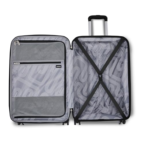 American Tourister Stratum 3.0 Large 28-Inch Spinner, Airline Approved, Durable Hardside Luggage, Expands 1.5", RightHeight™ Adjustable Handle, Black