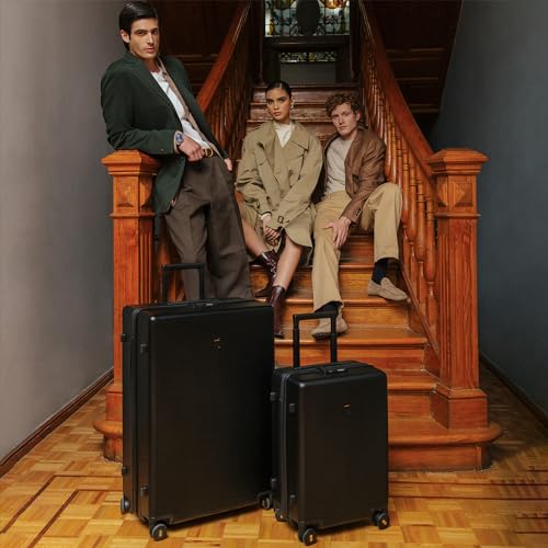 LEVEL8 Luminous Luggage Sets 2 Piece with Luggage Straps, 20/28 inch
