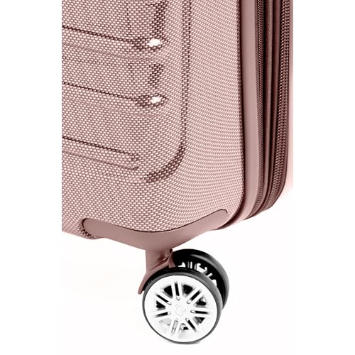 Gabbiano Vintage 3-Piece Luggage PC Hard Shell Set – Expandable Polycarbonate Luggage Set with Spinner Wheels, TSA Lock, Hardside Vintage Luggage Sets (Rose Gold, Carry-On 21")