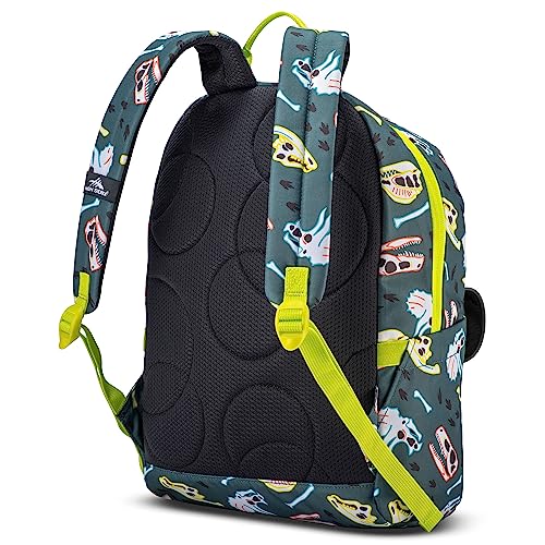 High Sierra Chiqui School Backpack with Tablet Sleeve + 2 Water Bottle Pockets, 18L, Dino Dig