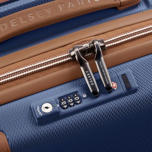 DELSEY PARIS Chatelet Air 2.0 Hardside Luggage with Spinner Wheels, Navy Blue, Carry on Plus 20 Inch