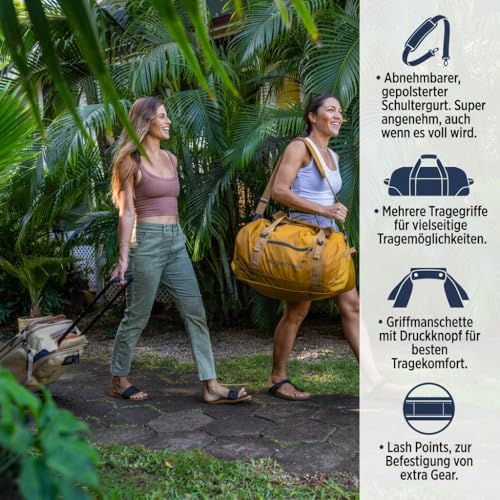 Eagle Creek No Matter What Duffel Bag - Eco Friendly Duffel for Sustainable Travel - Adjustable Shoulder Strap - Multiple Carry Options - Easy to Store - Atlantic Blue - 90L