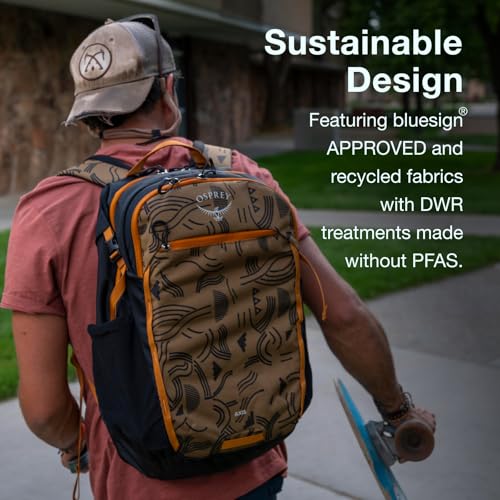 Osprey Axis Laptop Backpack – Sleek, Urban-Ready Everyday Pack with Laptop Sleeve, Dual Water Bottle Pockets, and Compression Straps – Ideal for College, City Commutes, and Casual Travel, Black
