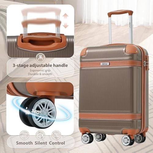 Luggage Set 20 Inch Carry On Luggage Lightweight Suitcase Set with Spinner Wheel TSA Lock