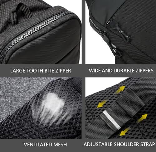 higouta Mini Sling Bag for Men Women, Small Crossbody Waterproof Practical Shoulder Chest Bag for Travel Work Sport