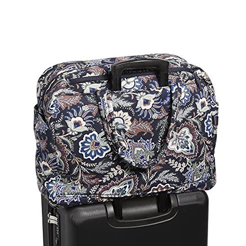 Vera Bradley Women's, Cotton Utility Travel Bag, Java Navy Camo - Recycled Cotton, One Size